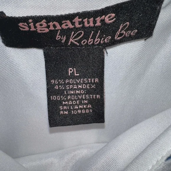 🗻- NWT Signature by Robbie Bee sz Large petite Blue & White Floral Textured… - Picture 4 of 7